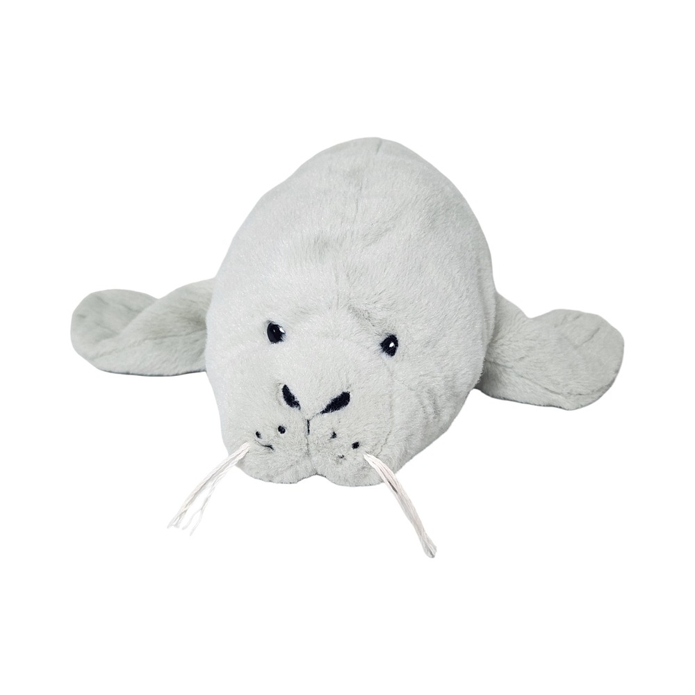 Ganz Webkinz Manatee Grey Plush Stuffed Animal HM229 Bubbles 10.5 Inch